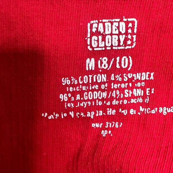 Vintage Faded Glory red lace trim cami! Made With 96% Cotton Size Medium - Picture 5 of 5